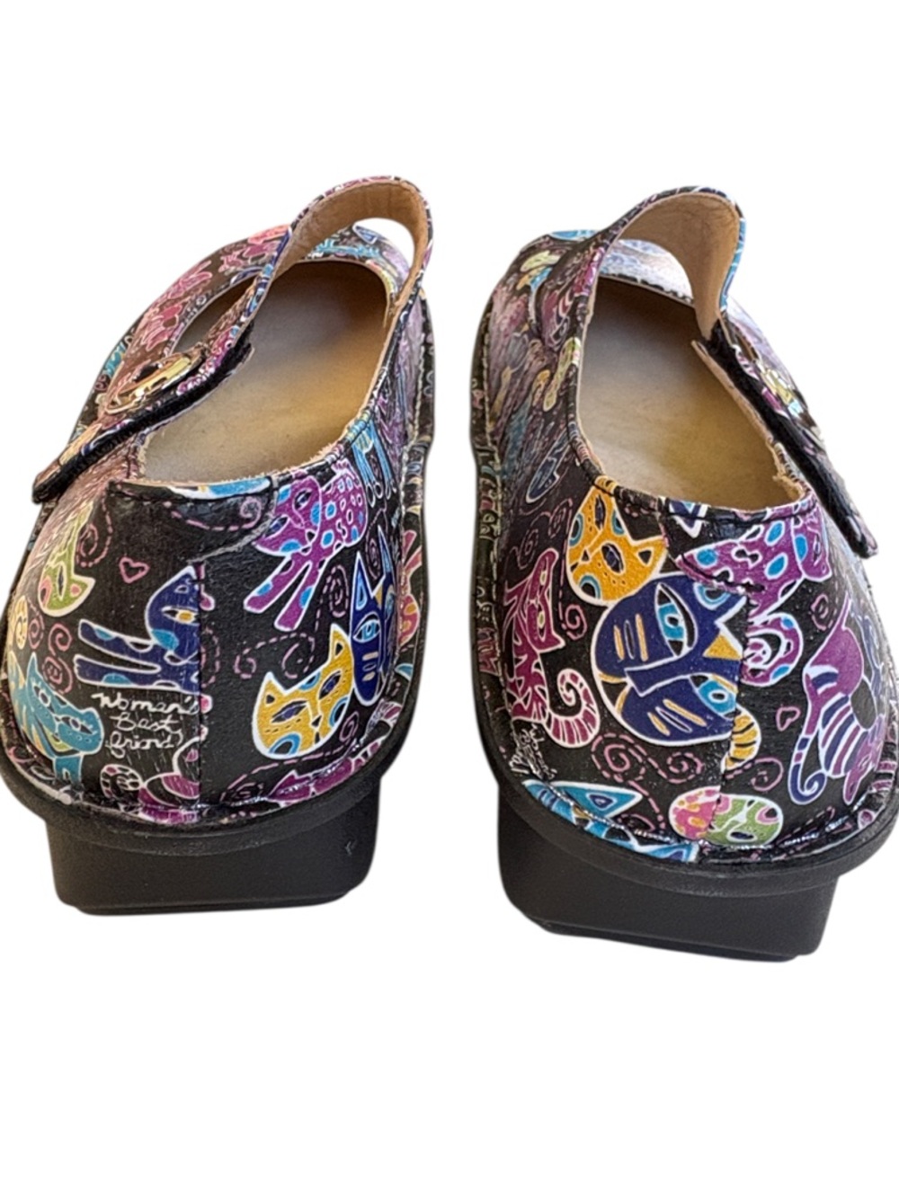 Like New Alegria Leather Paloma Mary Jane’s Cat Pattern Size 11.5 - 12 - Picture 6 of 10